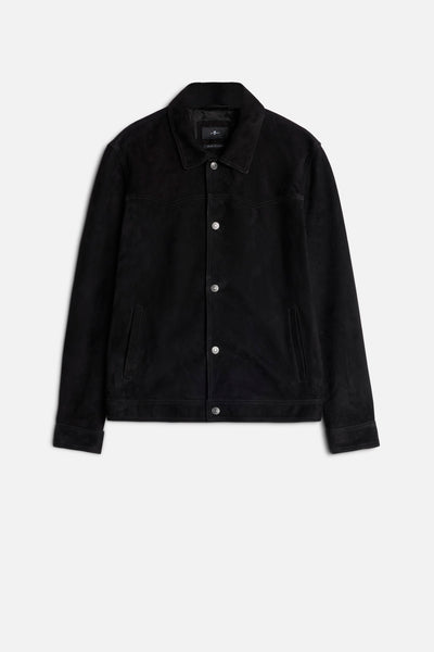Suede Western Jacket in Black
