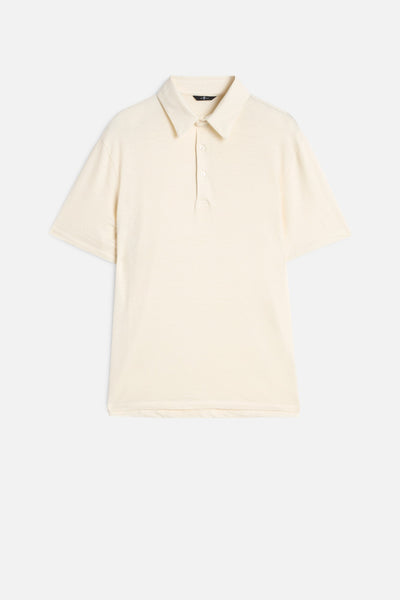 Linen Polo in White