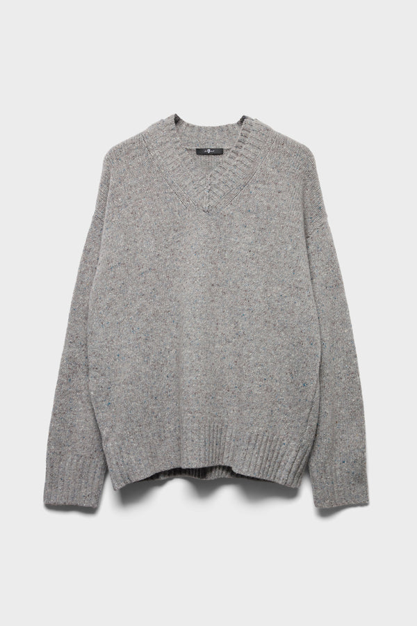 DOUBLE V-NECK SWEATER in Wool
