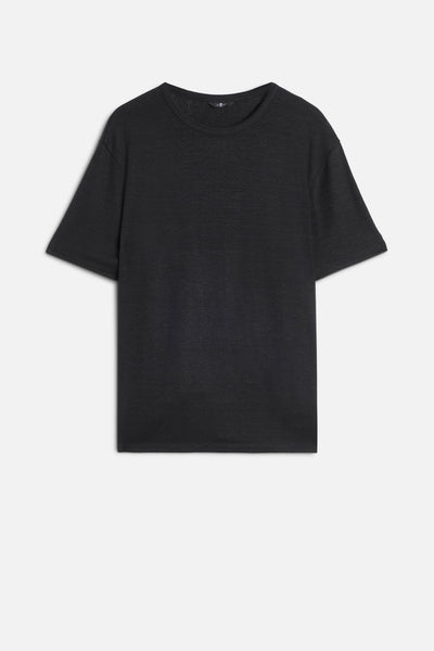 Linen Tee in Black