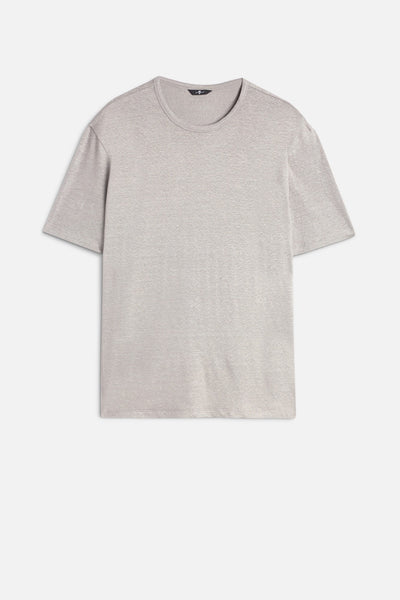 Linen Tee in Steel Grey