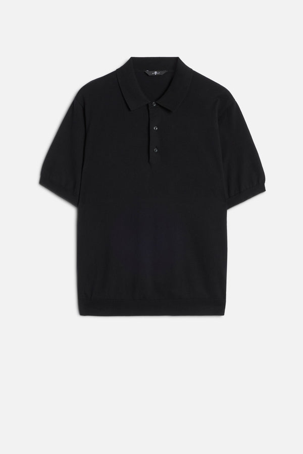SHORT SLEEVE POLO SWEATER