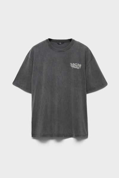 CREWNECK SHORT SLEEVE TEE in Cotton Grey Logo 1