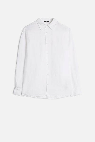 Classic Linen Button Up Shirt in White