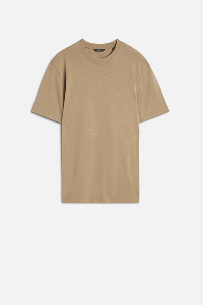 Lyocell Crewneck Tee in Taupe