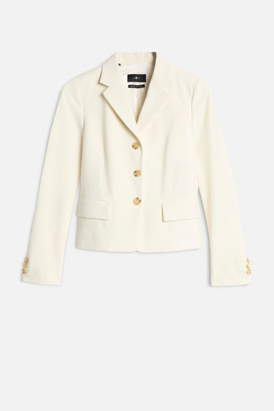 FITTED BLAZER in Wool Blend White