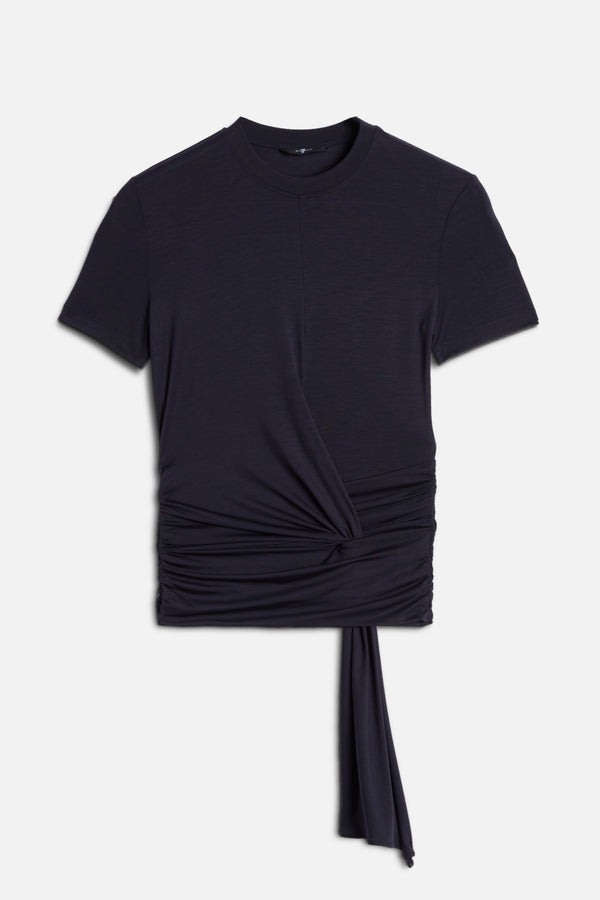 FITTED TWIST TEE in Lyocell