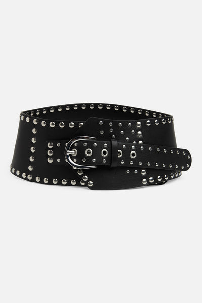 Studded Waist Belt in Black