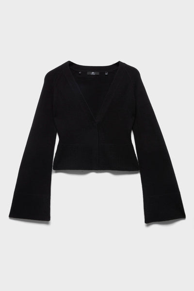 LARGE RIB CARDIGAN in Cashmere Coal