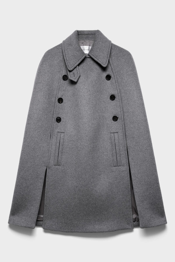 DOUBLE BREASTED CAPE in Wool