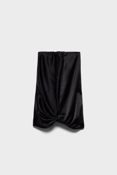 CINCH HEM MINI DRESS in Satin Black