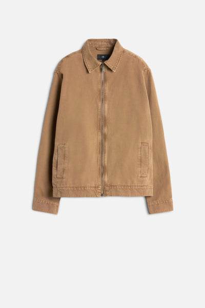 Canvas Harrington Jacket in Khaki