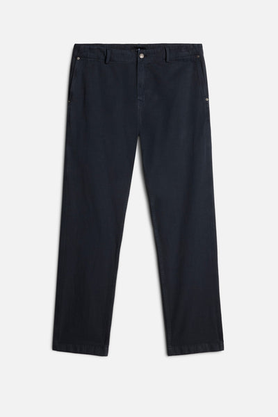 Linen Blend Carpenter Chino in Dark Navy