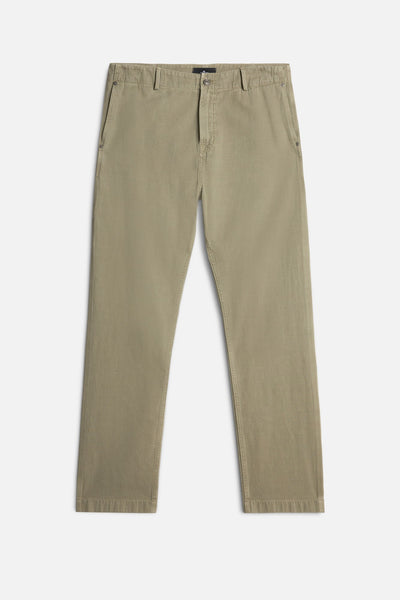 Linen Blend Carpenter Chino in Olive
