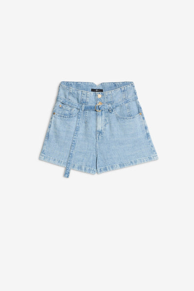 BELTED SHORT in Linen Kansas