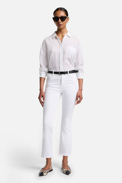 Slim Illusion High Waist Slim Kick in Luxe White