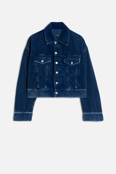 Corduroy Oli Cropped Trucker in Oxnard
