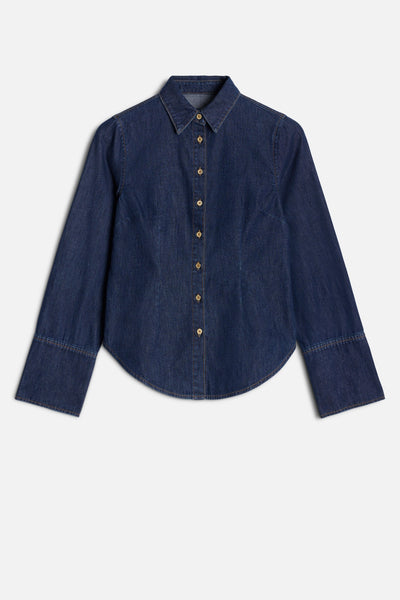 MANKIND Shaped Shirt in Indigo Soul
