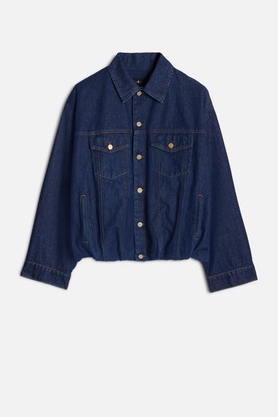 MANKIND Gathered Jacket in Indigo Soul
