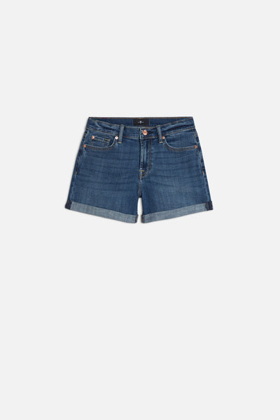 Broken Twill Mid Roll Short in Vanity