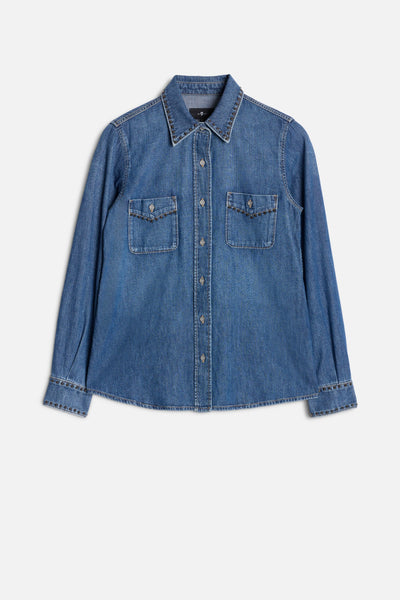 Denim Western Shirt in Street Wise