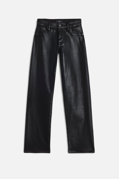 Coated Denim Calie Straight in Black