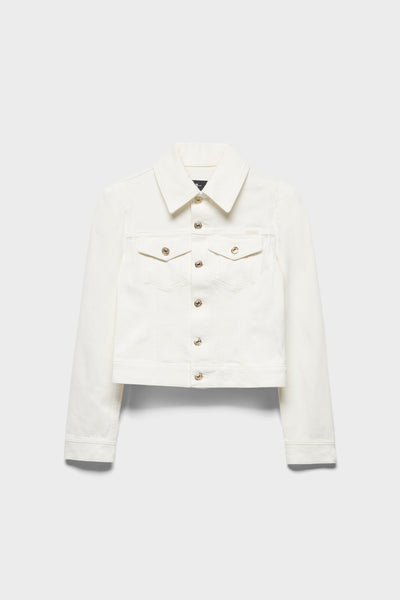 PUFF SLEEVE JACKET in Denim Snow