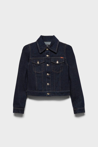 PUFF SLEEVE JACKET in Denim Halfnight