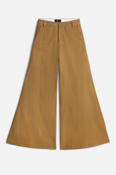 Comfort Twill Willow Palazzo Wide Leg in Sand Storm