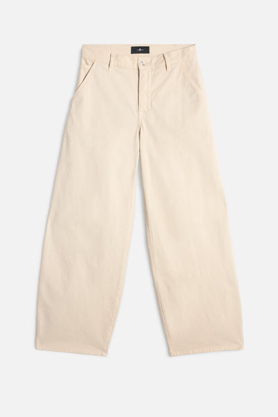 Comfort Twill Bonnie Barrel Leg in Creme