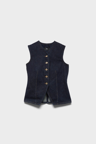 LADY VEST in Denim Halfnight
