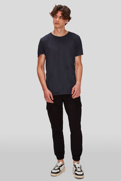 TRAVEL CARGO JOGGER in Double Knit Black