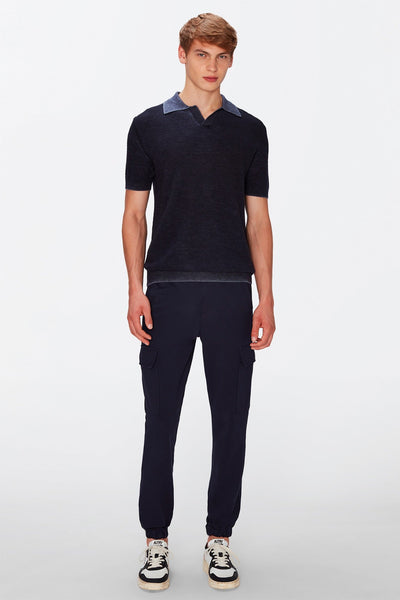 CARGO CHINO in Luxe Performance Knit Navy